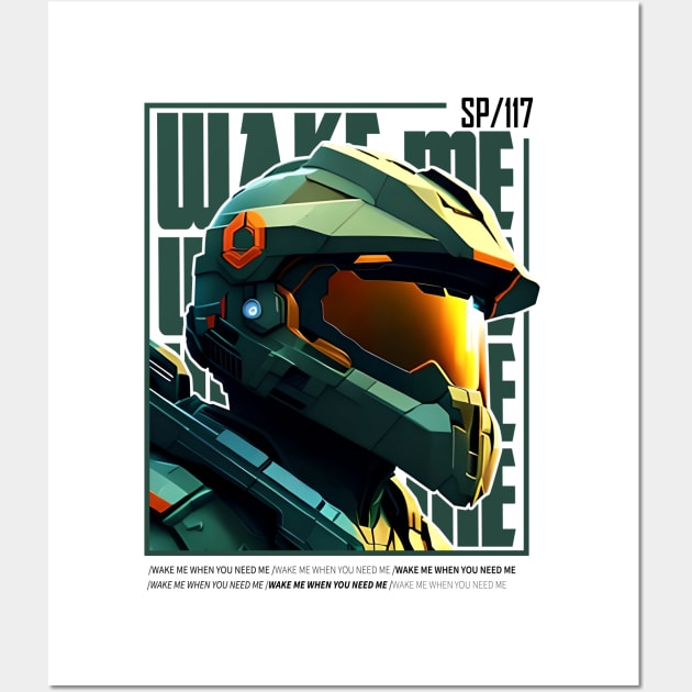 Halo game quotes - Master chief - Spartan 117 - WQ01-v10 Wall Art by trino21